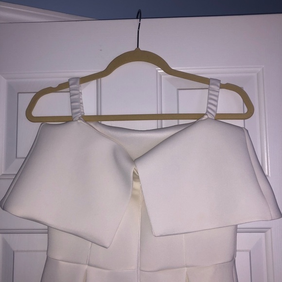 ASOS Off The Shoulder Scuba Dip Back Maxi Dress - Picture 5 of 8